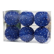 Nmdmisc 3.15" Christmas Ball Ornaments 6Pcs Set Shatterproof Christmas Decorations Tree Balls for Xmas Trees Wedding Party Holiday Decorations Tabletop Small Trees Decoration (Blue)