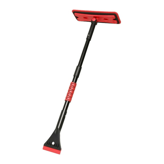 EWSFHUI 36"Car 3-in-1 Snow Brush,Detachable & Extendable Ice Scraper with Wide Foam Head & Ergonomic Grip,Lightweight Aluminum Snow Removal Tools Windshield & Paint Safe Shovel for Vehicle (Red)