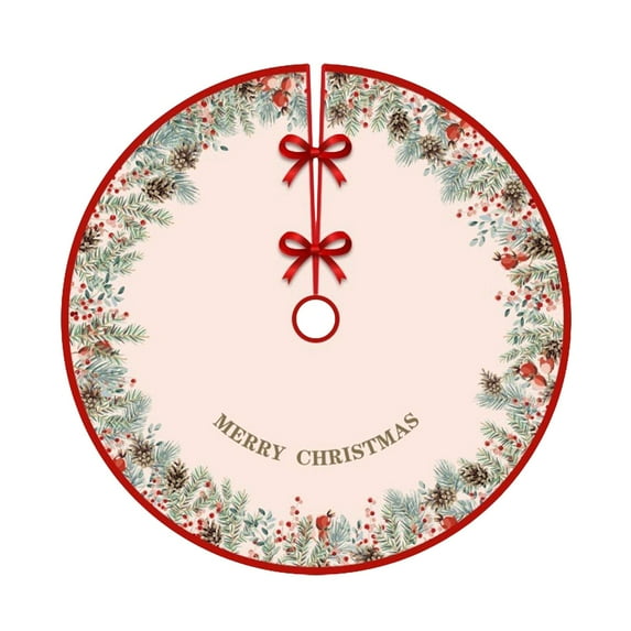 Nmdmisc 36" Christmas Tree Skirt,Velvet Christmas Tree Skirt,Merry Christmas Tree Ornament for Xmas Holiday New Year Party Home Decoration