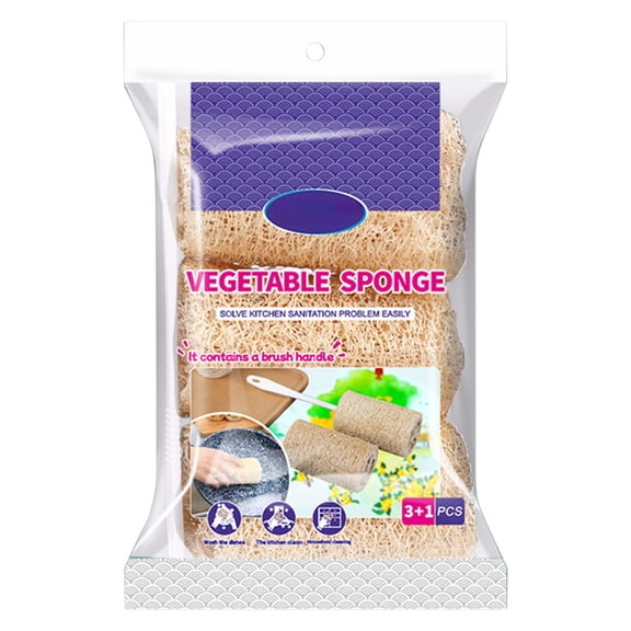 EWSFHUI 3Pcs Natural Loofah Sponge Shower Organic Luffa Bath Loofa Exfoliating Body Scrubber Loofah for Men Women Adults Back Face Body Skin SPA Care