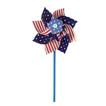 Nmdmisc 4th of July Pinwheels,Red White and Blue 4th of July Decorations USA Flag Pinwheel,Garden Wind Spinners Patriotic Yard Outdoor Decor,Memorial Day Independence Party Supplies