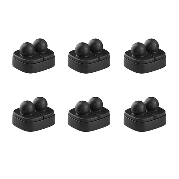 EWSFHUI 6Pcs Cable Holder Clips Self Adhesive Cord Holder Under Desk Cable Management for Home,Office,Car,Desk,Nightstand -Black