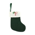 thumbnail image 1 of Nmdmisc 7.8" Green Knit Monogram Christmas Stockings,Personalized Initial Christmas Stocking,Family Holiday Xmas Party Decor (Letter F), 1 of 4