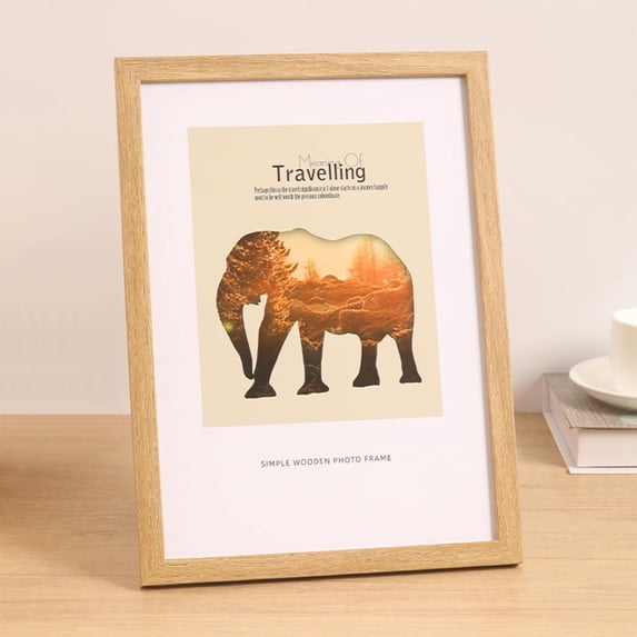 Nmdmisc 4"x6" Picture Frame,Wooden Photo Frame Display,Vertical & Horizontal Wall Hanging & Easel for Tabletop Display, Rectangle Photo Frame for Photos,Posters & Art Prints