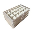 thumbnail image 1 of Nmdmisc Acrylic Jewelry Organizer Box with 3 Drawers,Clear Jewelry Boxes for Women Earring Rings Bangle Bracelet and Necklace Holder Storage Velvet Jewelry Display Case -Beige, 1 of 7