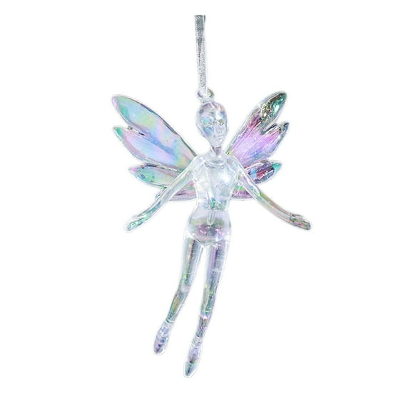 Nmdmisc Acrylic Pendant Christmas Decoration Crystal Nutcracker Ornaments Snowflake Hanging Ornaments Dance Decorative Set Christmas Tree Pendant for Home Xmas Tree Party Supplies