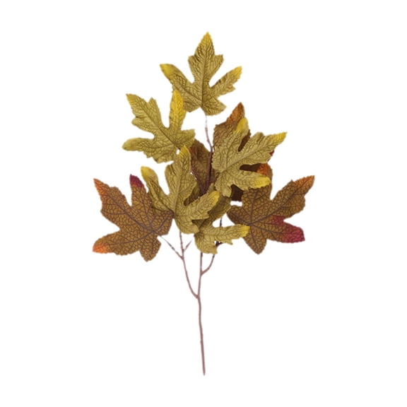 Nmdmisc Artificial Maple Leaves Branches,Fall Leaves Stems 16.5 Inch Artificial Maple Leaves Branches for Rustic Home Thanksgiving Table Centerpiece Decor