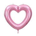 thumbnail image 1 of Nmdmisc Balloons 33" Hollow Heart Shaped Aluminum Film Balloon Valentine's Day Birthday Party Wedding Holiday Decoration Supplies Pink, 1 of 6