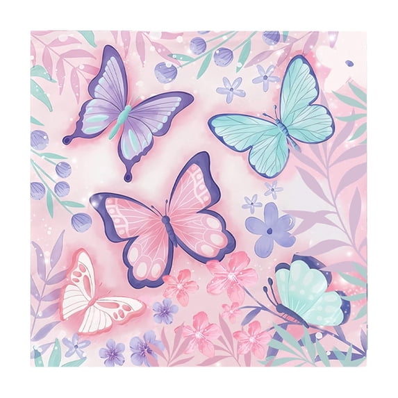 Nmdmisc Butterfly Birthday Party Supplies Disposable Tableware,Napkins x20,for Butterfly Girl Party Birthday Decorations
