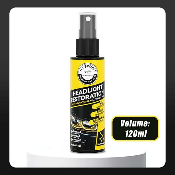 Nmdmisc Car Headlight Restorer Spray Headlight Restorer Liquid Spray Headlamp Brightener Car Care Repair Kit UVResistant Effective Headlight Coating Spray (4.05 oz)
