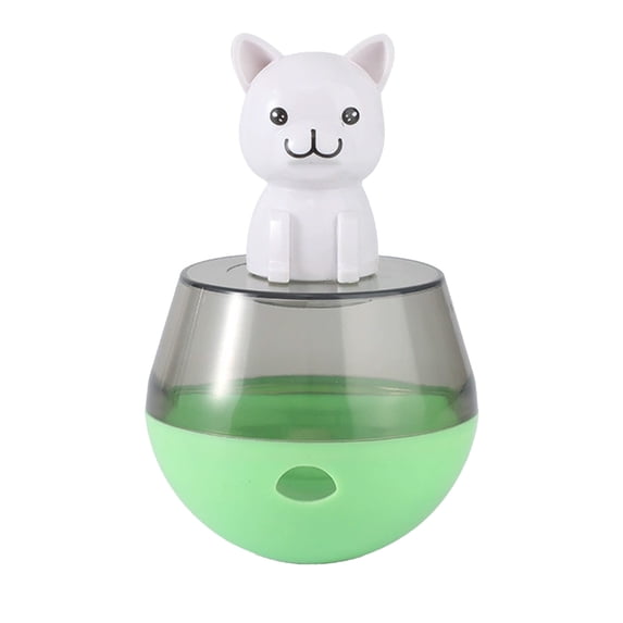 Nmdmisc Cat Treat Puzzle Toy,Auto-Balancing Pet Food Dispenser - Brain Stimulating - Slow Feeder - Boredom Relief Kitten Toys,Interactive Training,Toy for Indoor Bored Cats