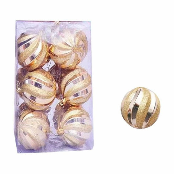 Nmdmisc Christmas Ball Ornaments,Shatterproof Plastic Xmas Tree Ornaments 12PCS 2.36" Christmas Tree Balls Ornaments Set,for Xmas Holiday Party Home Decor (Gold)