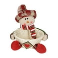 thumbnail image 1 of Nmdmisc Christmas Candy Storage Basket Santa Claus Reindeer Snowman Candy Basket Christmas Decoration Candy Bowl Dish Xmas Sugar Snack Container for Table Desk Decoration Christmas Gift (Snowman), 1 of 6