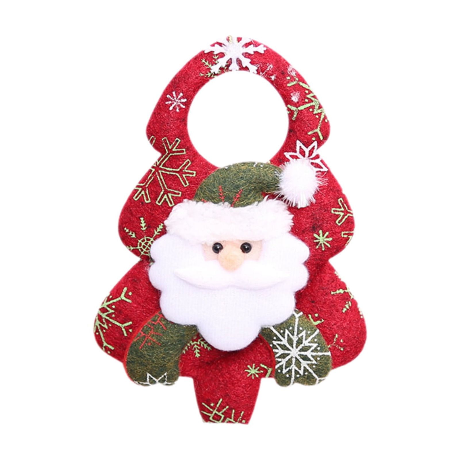 Nmdmisc Christmas Door Knob Hanger Plush Stuffed Santa Claus Snowman