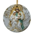 thumbnail image 1 of Nmdmisc Christmas Holy Relief Sculpture Style Ornament,Acrylic 2D Jesus Nativity Decorative Hanging Decoration,Christmas 2D Hanging Decoration for Christmas Party Scene Layout,3.15", 1 of 6