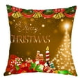 thumbnail image 1 of Nmdmisc Christmas Pillow Covers 18"x18" Merry Christmas Pillow Cases Christmas Velvet Throw Pillow Covers Red Gold Xmas Holiday Pillow Covers Outdoor Couch Sofa Cushion Covers for New Year, 1 of 3