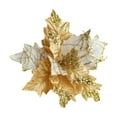 thumbnail image 1 of Nmdmisc Christmas Poinsettia Ornaments Picks,Artificial Silk Flower for Christmas Tree Wreath Decoration,7.8 Inch (Gold), 1 of 6
