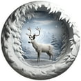 thumbnail image 1 of Nmdmisc Christmas Reindeer Round Acrylic Flat Pendant,Christmas Tree Decorations Reindeer Hanging Ornament,Christmas Festive Tree Car Wall Decorations for Christmas Party Scene Layout, 1 of 5