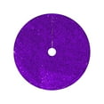 thumbnail image 1 of Nmdmisc Christmas Sequin Tree Skirt 30inch Round Glitter Xmas Tree Skirt Fabric Sparkle Tree Floor Mat Assorted Colors for Christmas Party New Year Holiday Home Office Decoration (Purple), 1 of 8