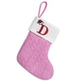 thumbnail image 1 of Nmdmisc Christmas Stockings,Knitted Hosiery Wool Hosiery Embroidered Letter Stockings,Children's Candy Gift Bag Christmas Stocking Gift Bag Christmas Decor (Pink), 1 of 3