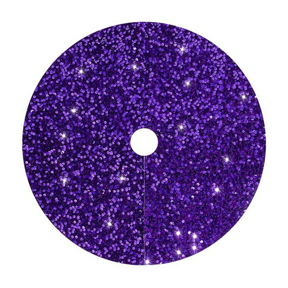 Nmdmisc Christmas Tree Skirt,18" Round Sparkly Sequin Tree Skirt Ornaments, Christmas Tree Carpet Base Mat Decorations, Xmas Tree Ornaments, for Xmas New Years Party Decor