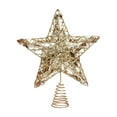thumbnail image 1 of Nmdmisc Christmas Tree Topper, Gold Glitter Hollow Star Tree Topper for Christmas Tree Party Holiday Decorations (Gold), 1 of 6