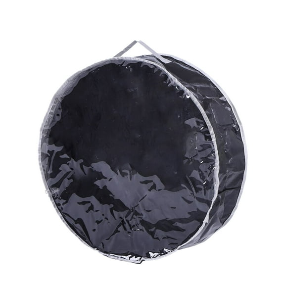 Aihimol Christmas Wreath Storage Bag 30" - Garland Holiday Container with Clear Window - Tear Resistant Fabric - 30" X 30" X 8" (Black)