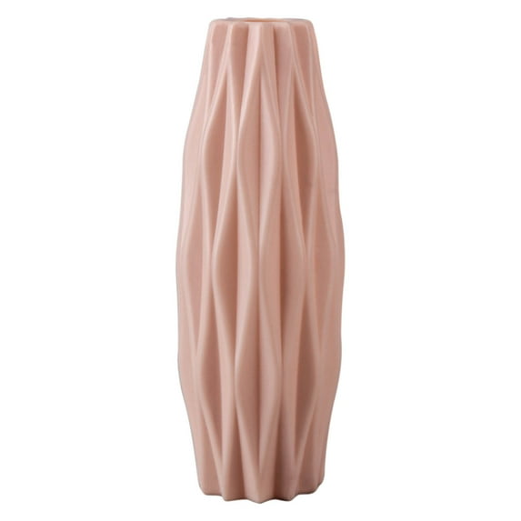 Nmdmisc Composite Plastic Flower Vase,Pink 8.2" Tall Conic Floral Vase Home Decor Centerpieces,Unbreakable Vase for Decor Living Room