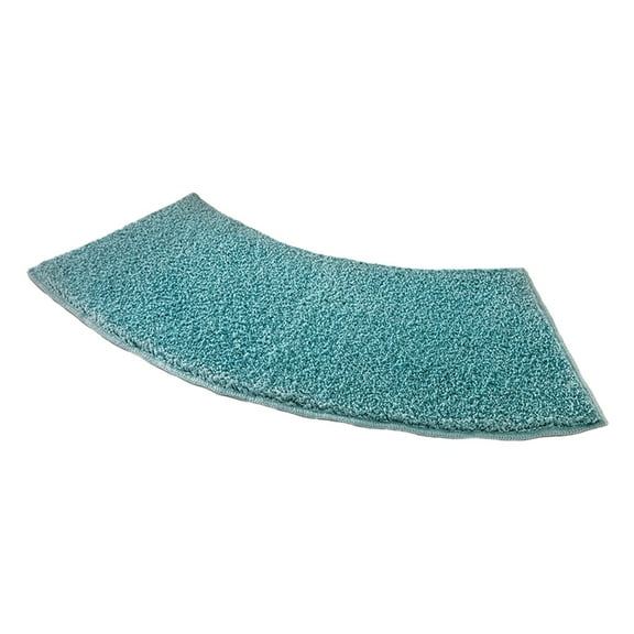 EWSFHUI Curved Bath Mat Washable Curved Shower Mat Corner Bath Rug Floor Carpet Soft Fluffy Curved Bath Mat Non Slip, for Hotel Home Shower and Tub (Blue)