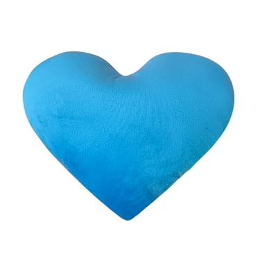 Nmdmisc Cute Mini Love Heart Shape Throw Pillow - 6" | Ultra Soft Cushion Bed Pillows for Christmas Valentines Day Birthday Room Decorations, Ideal Gifts for Her (Blue)