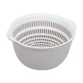 thumbnail image 1 of Nmdmisc Double Layer Drainer Basket,Colander with Bowl,Food Strainer for Pasta Veggies and Fruits,BPA Free,Dishwasher Safe (Gray), 1 of 5