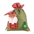 thumbnail image 1 of EWSFHUI Drawstring Christmas Bags, 3D Xmas Gift Bags, Christmas Wrapping Bags, Xmas Goodie Bags, Red Treat Pouch Bags, Sack Stockings, Party Favor Bags,8 x 12in (1Pcs), 1 of 6