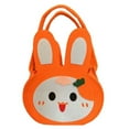 thumbnail image 1 of Nmdmisc Easter Bunny Basket Bag Rabbit Bucket Tote for Easter Egg Hunts Easter Decors Candy Gift Basket Orange 8", 1 of 2
