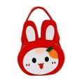 thumbnail image 1 of Nmdmisc Easter Bunny Basket Bag Rabbit Bucket Tote for Easter Egg Hunts Easter Decors Candy Gift Basket Red 8", 1 of 3