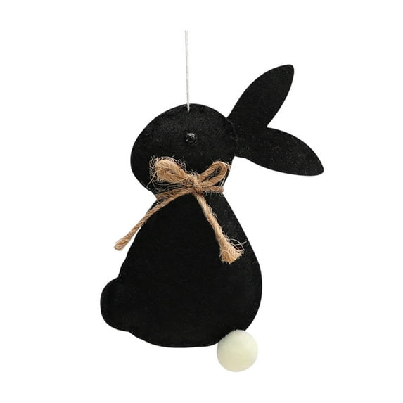 Nmdmisc Easter Bunny Doll Pendants Easter Cloth Cute Bunny Doll Decoration Ornament -Black