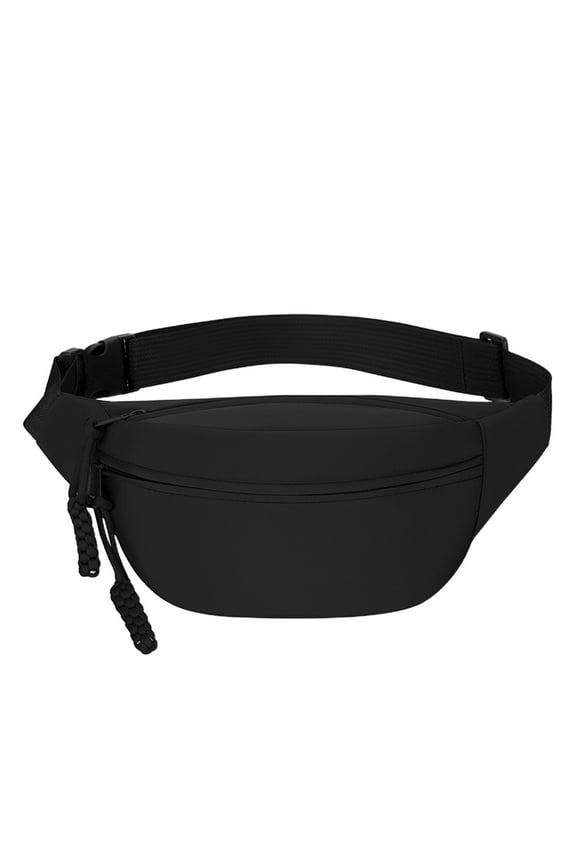 Fanny Pack for Men Women,Crossbody Waist Bag Pack,Belt Bag for Travel Walking Running Hiking Cycling,Easy Carry Any Phone,Wallet (Black)