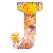 Nmdmisc Floral 26 Letters Resin Night Light,Handmade Floral Night Light,Personalized Flower Letters with LED Light,Christmas Night Light Flower Lamp,Light Up Letters Birthday Gift for Mom,Wife (J)