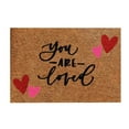 thumbnail image 1 of EWSFHUI Front Entrance Door Mat Floor Mat Valentine's Day Living Room Bedroom Red Love Heart Rug Valentine's Day Home Decoration Coir Doormat C, 1 of 2