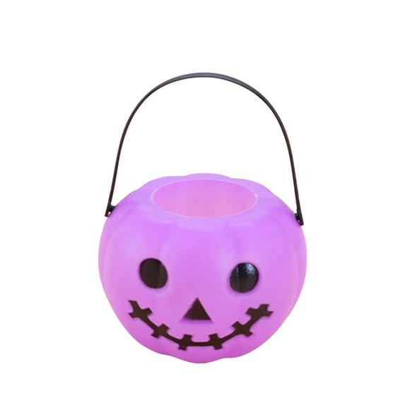 Nmdmisc Halloween Candy Bucket,Halloween Pumpkin Bucket,Cute Ghost Candy Bucket,Plastic Lantern Bucket with Handle for Halloween Party Decorations Party Favor