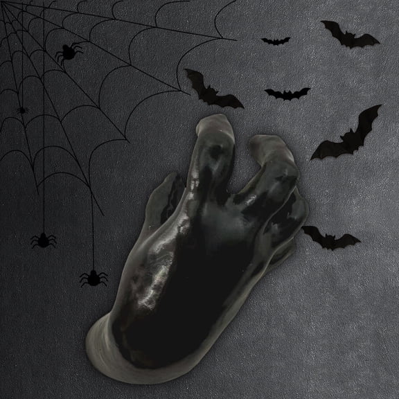 EWSFHUI Halloween Decorations Indoor, Wall Mounted Creepy Reaching Hands with Lighted Candles, Hand Horror Decorations Aesthetic Goth Gothic Hanging Wall Art Home, Sculpture Prop