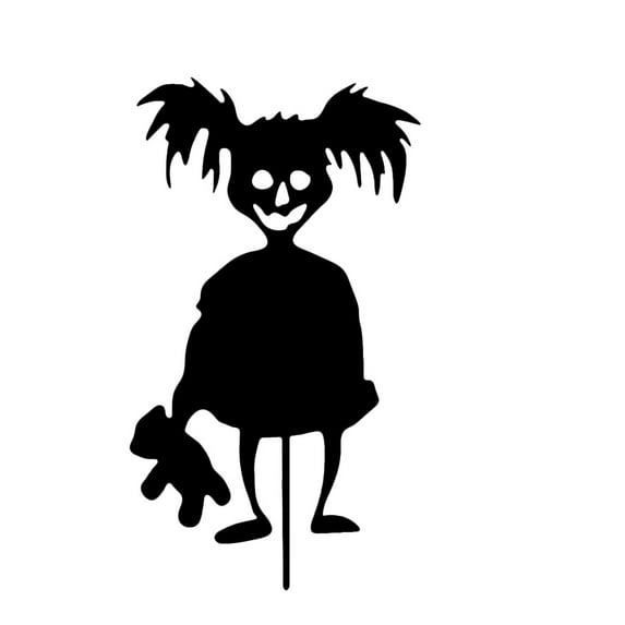 Nmdmisc Halloween Devil Little Kid Children Silhouette Garden Art Statues,Scare Children Metal Garden Statue Decorations for Garden Lawn Yard Fence Gate Halloween Decor