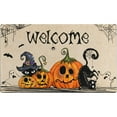 thumbnail image 1 of Nmdmisc Halloween Door Mat, Pumpkin Black Cat Happy Halloween Mats and Rugs Non Skid Washable for Kitchen Home Decor,Halloween Decorations (23.6*15.7in), 1 of 6