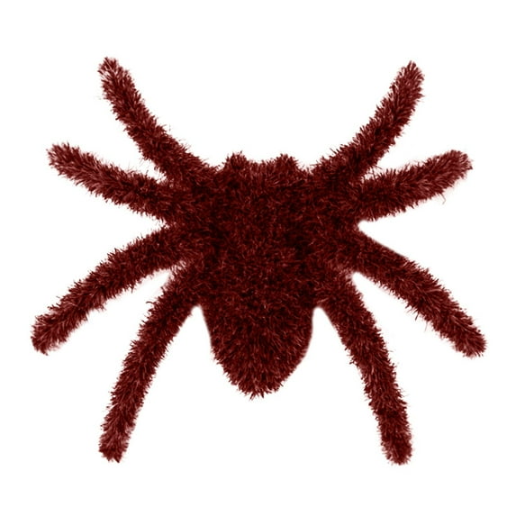 Nmdmisc Halloween Flocking Spider Decoration Fake Spider Hairy Plastic Spider for Halloween Carnival Decorations Scary Joke Prank Props (1 Pcs)