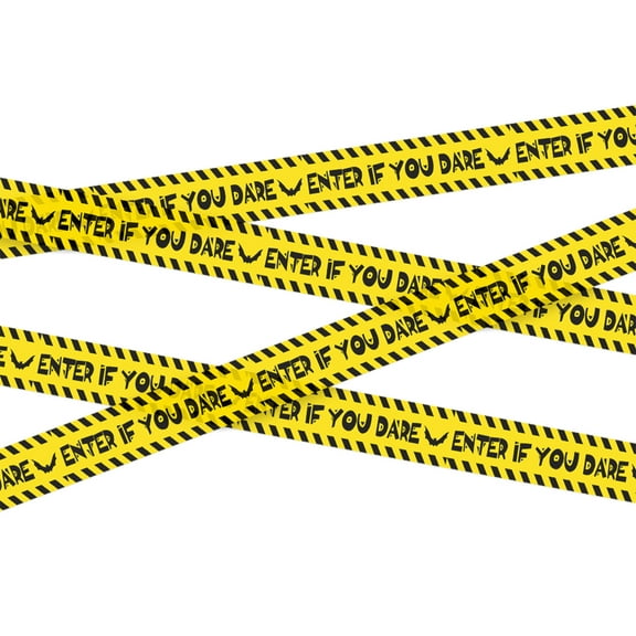 Nmdmisc Halloween Fright Tape Bundle - Warning - Enter If You Dare - Haunted Keep Out, 30ft Halloween Decoration Caution Tape for Haunted Houses, Danger, Beware and Attention