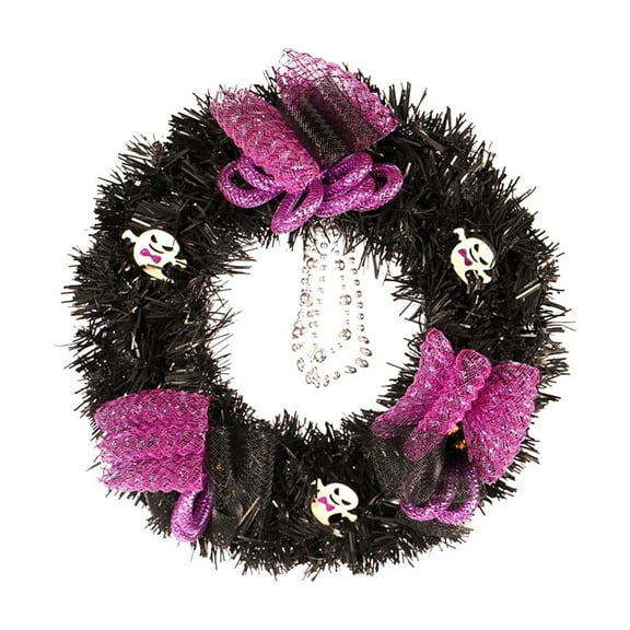 Nmdmisc Halloween Front Door Wreath Spooky Halloween Dark Ghost Wreath For Indoor And Outdoor Home Party Decorations（11.8"）