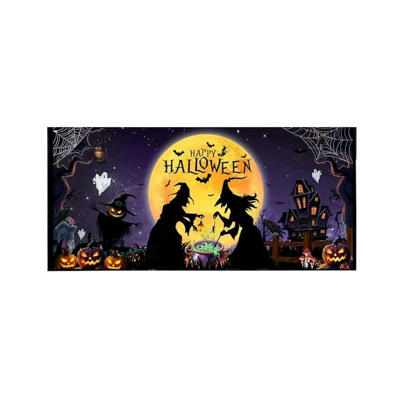 Nmdmisc Halloween Garage Door Decorations,192"x84" Halloween Garage Door Cover Banner Backdrop Wall Background Halloween Party Decorations for Home Outdoor Wall Door Halloween Decoration