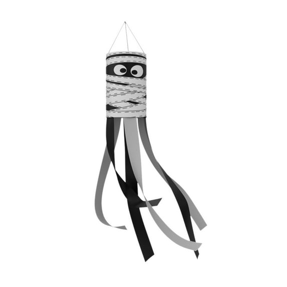 Nmdmisc Halloween Ghost Windsock Flag Decorations, 40 Inch Hanging Happy Halloween Pumpkin Flying Ghost Spooky Cartoon Wind Socks for Yard Patio Garden Pathway Tree Indoor Outdoor