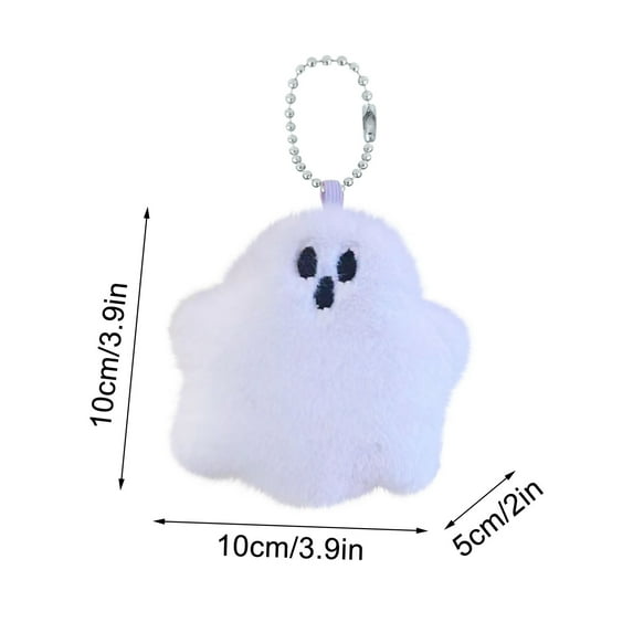 Nmdmisc Halloween Keychain Ghost Plush Keychain Stuffed Cartoon Bag Pendant Ornament Fun Decoration Gift for Girls Boys Friends Family