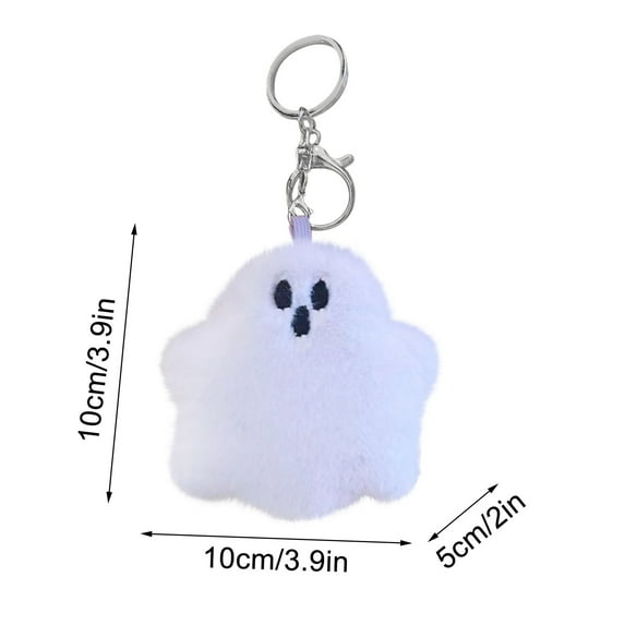 Nmdmisc Halloween Keychain Ghost Plush Keychain Stuffed Cartoon Bag Pendant Ornament Fun Decoration Gift for Girls Boys Friends Family