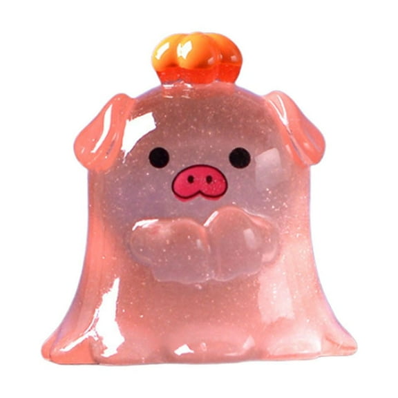 Nmdmisc Halloween Piggy Bunny Frog Ghost Glow-in-The-Dark Mini Statue Halloween Decorations, Bedroom Table Decoration, Car Ornament, Glowing Sculpture Collection